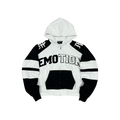 Mixed Emotions Varsity Hoodie – Black/White