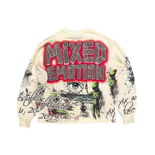 MIXED EMOTION ART CLUB LONG SLEEVE TEE – CREAM