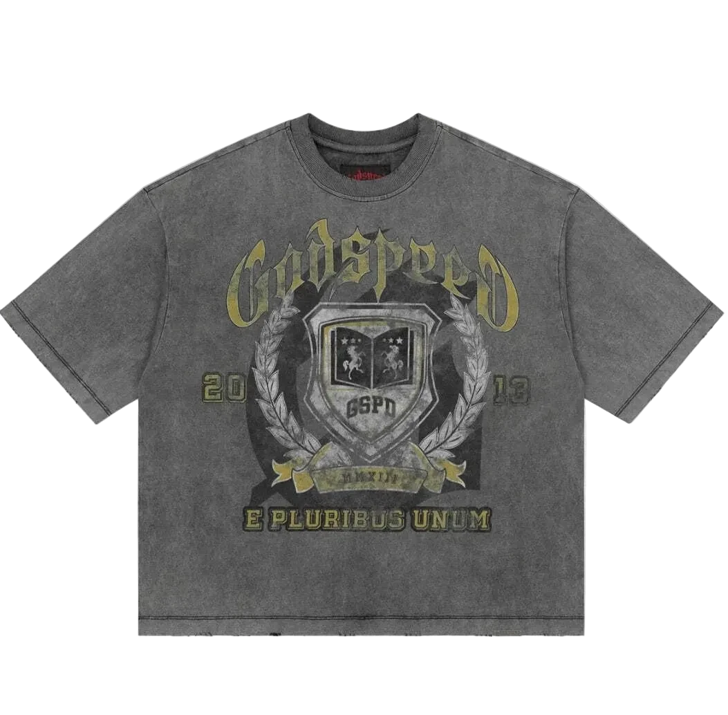 GODSPEED GSPD CREST TEE GREY